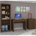 Ver imagem 1 de Conjunto para Home Office Ideal 3 Peças Nogal Tecno Mobili