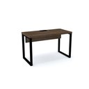 Ver imagem 1 de Mesa de Escritório Pé Tubular Pe40 em Mdp 120 X 60 Cm Cor Imbuia Terra Base Preta