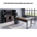 Ver imagem 2 de Mesa de Escritório Pé Tubular Pe40 em Mdp 120 X 60 Cm Cor Imbuia Terra Base Preta