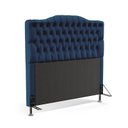 Ver imagem 2 de Kit Cabeceira Decorativa Para Cama Box Pollux e Calçadeira Sagitarius 195 Para Cama King Sued Azul M