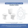 Assento Sanitário Tampa de Vaso Branco Resina Poliester Azalea para Bacia Celite - 3