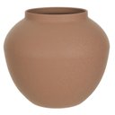 Ver imagem 1 de Vaso Metal Decorativo Texturizado 18cm Marrom Florarte Flor Arte