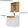 Kit Banheiro Palas Madrid Balcão Cuba e Espelho Cor Branco / Nature - Comprar Móveis em Casa - 4