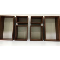 Nicho 6 Peças Imbuia Marrom Para Decoração Mdf 15mm - 3