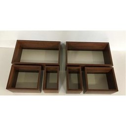 Nicho 6 Peças Imbuia Marrom Para Decoração Mdf 15mm - 4