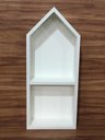Ver mais imagens de Nicho Casinha Com Divisória E Fundo 28x60x10cm Mdf 15mm Bran