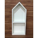 Ver mais imagens de Nicho Casinha Com Divisória E Fundo 28x60x10cm Mdf 15mm Bran