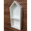Ver imagem 2 de Nicho Casinha Com Divisória E Fundo 28x60x10cm Mdf 15mm Bran
