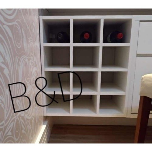 Adega Para Vinho Nicho Para 12 Garrafas Mdf 15mm 46x35x30cm - 4