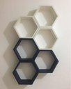 Ver imagem 5 de Nicho Colmeia Hexagonal 6 Peças Branco E Azul Ou +cores Mdf