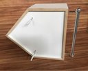 Ver mais imagens de 2 Nichos Casinha Porta Fraldas Com Varão 40x45x20cm Branco