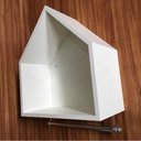 Ver imagem 4 de 2 Nichos Casinha Porta Fraldas Com Varão 40x45x20cm Branco