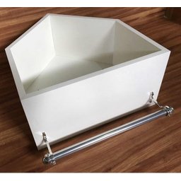 2 Nichos Casinha Porta Fraldas Com Varão 40x45x20cm Branco - 10