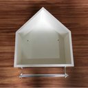 Ver imagem 5 de 2 Nichos Casinha Porta Fraldas Com Varão 40x45x20cm Branco