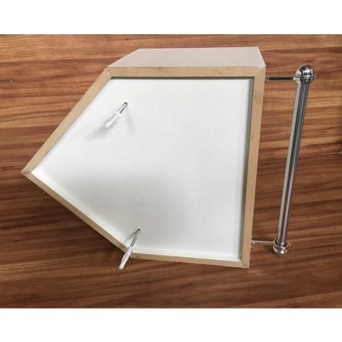 2 Nichos Casinha Porta Fraldas Com Varão 40x45x20cm Branco