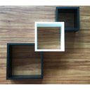 Ver imagem 3 de Trio De Nichos Integrados Branco E Preto Mdf 15mm