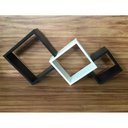 Ver imagem 1 de Trio De Nichos Integrados Branco E Preto Mdf 15mm