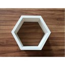 Ver imagem 3 de Nicho Colmeia Hexagonal 20x20x10cm Branco Para Decoração Mdf