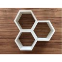 Ver imagem 4 de Nicho Colmeia Hexagonal 20x20x10cm Branco Para Decoração Mdf