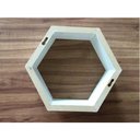 Ver imagem 1 de Nicho Colmeia Hexagonal 20x20x10cm Branco Para Decoração Mdf