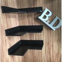 Ver imagem 3 de Kit Com 3 Nichos Prateleira Em L De Canto Preto Mdf 15mm