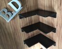 Ver mais imagens de Kit Com 3 Nichos Prateleira Em L De Canto Preto Mdf 15mm