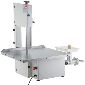 Serra Fita de Bancada com Moedor Malta Mesa Inox Branca Lâmina 181cm Motor 1/2 Cv Bivolt