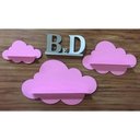 Ver imagem 3 de Trio De Nuvem Com Prateleira Rosa Para Quarto Do Bebê