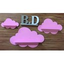 Ver imagem 6 de Trio De Nuvem Com Prateleira Rosa Para Quarto Do Bebê