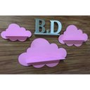 Ver imagem 5 de Trio De Nuvem Com Prateleira Rosa Para Quarto Do Bebê