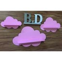 Ver imagem 2 de Trio De Nuvem Com Prateleira Rosa Para Quarto Do Bebê