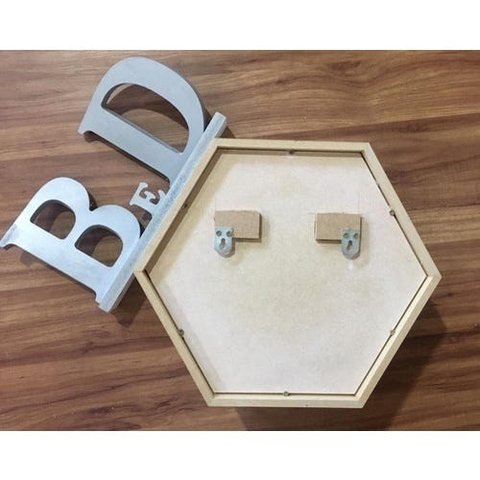 Nicho Hexagonal Favo Mdf Branco Com Fundo Colorido Unidade