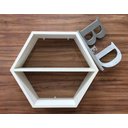 Ver imagem 4 de Nicho Hexagonal Com Prateleira Mdf Branco