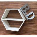 Ver imagem 5 de Nicho Hexagonal Com Prateleira Mdf Branco