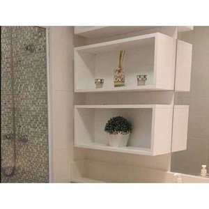 Kit Com 2 Nichos Para Banheiro 60x30x15cm Decoração Lavabo