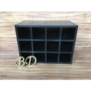 Ver imagem 3 de Adega Para Vinho Nicho Para 12 Garrafas Mdf 15mm 46x35x30cm Preto