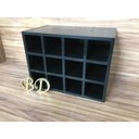 Ver imagem 2 de Adega Para Vinho Nicho Para 12 Garrafas Mdf 15mm 46x35x30cm Preto