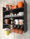 Ver imagem 5 de Nicho Com Prateleira Para Cozinha E Afins Preto Com Ganchos