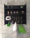 Ver imagem 4 de Nicho Com Prateleira Para Cozinha E Afins Preto Com Ganchos
