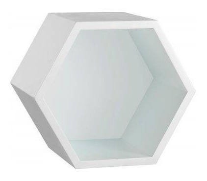 Nicho Colmeia Hexagonal 6 Unidades Branco Com Fundo - 3