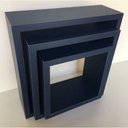 Ver imagem 2 de Kit Trio De Nichos Mdf Azul Marinho E Vermelho Quadrinhos