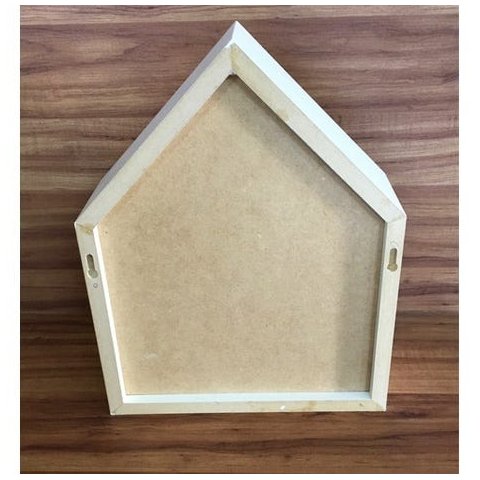 Nicho Em Formato De Casinha Com Fundo 1 Unidade Mdf Brancotx