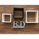 Ver imagem 3 de Kit Trio de Nichos Branco e Preto MDF 15Mm Quadrinhos para Decoração