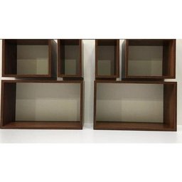 Kit De Nichos 6 Peças Mdf 15mm Marrom Nova Imbuia - 1
