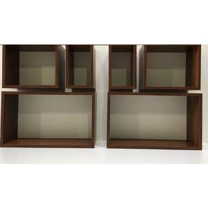 Kit De Nichos 6 Peças Mdf 15mm Marrom Nova Imbuia