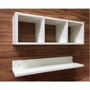 Ver imagem 2 de Nicho Com Prateleira Para Quarto De Bebê 60x20x15cm Mdf 15mm