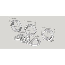 Nicho Colmeia Hexagonal Com Fundo 3 Unidades Quarto Infantil - 1