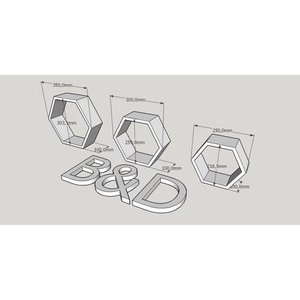 Nicho Colmeia Hexagonal Com Fundo 3 Unidades Quarto Infantil
