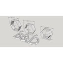 Ver imagem 1 de Nicho Colmeia Hexagonal Com Fundo 3 Unidades Quarto Infantil