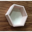Ver imagem 3 de Nicho Colmeia Hexagonal Com Fundo 3 Unidades Quarto Infantil